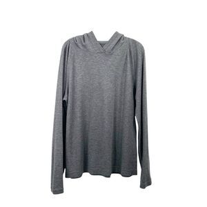 Lululemon hooded long‎ sleeve tee top Size L gray